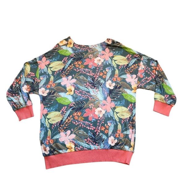 Anthropologie Aldomartins Cap Juluca Sweater Top Womens XL Floral Boho - Picture 3 of 4